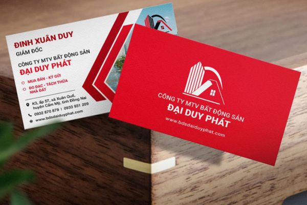 Mẫu card visit màu đỏ giá rẻ, chất lượng cao