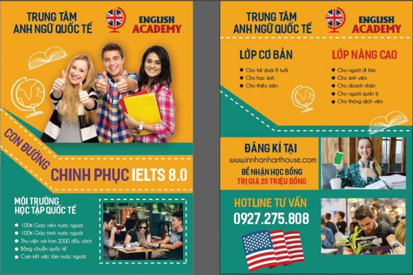 In Hoa Long nhận thiết kế và in ấn mẫu tờ rơi tuyển sinh đại học cao cấp