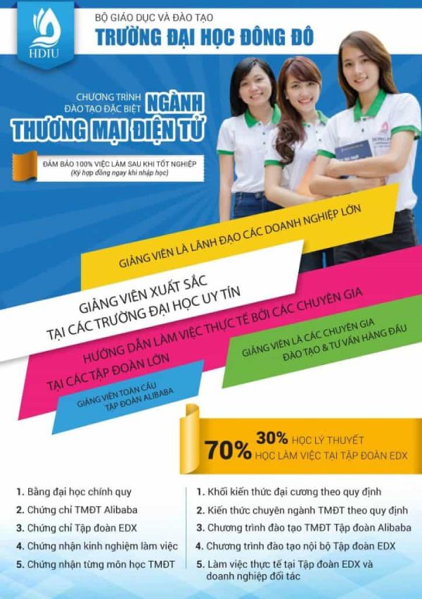 In Hoa Long nhận thiết kế và in ấn mẫu tờ rơi tuyển sinh đại học đông đô