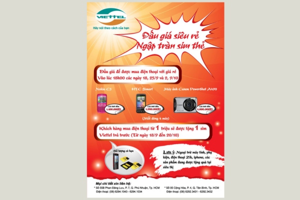 Mẫu tờ rơi Viettel đẹp dễ dàng tiếp cận khách hàng