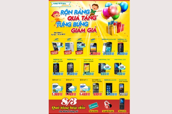 Mẫu tờ rơi Viettel đẹp mắt, thu hút