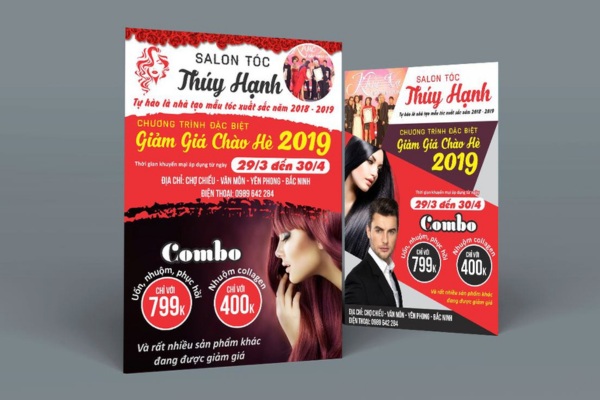Những mẫu tờ rơi quảng cáo tóc, salon tóc sành điệu