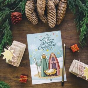 In thiệp giáng sinh công giáo giá rẻ, thiết kế theo yêu cầu