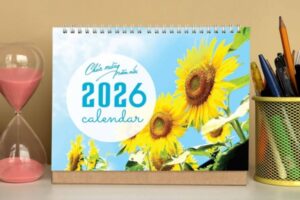 Tuyển chọn các mẫu in lịch chủ đề Cánh đồng hoa đẹp nhất