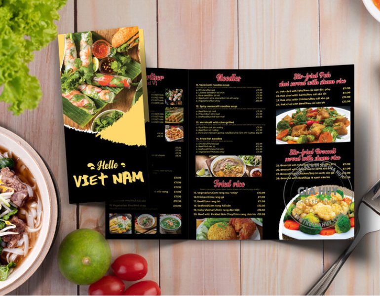 Xem ngay mẫu brochure ẩm thực đẹp mắt, hấp dẫn