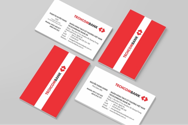 21+Mẫu card visit ngân hàng TechcomBank đẹp chuẩn