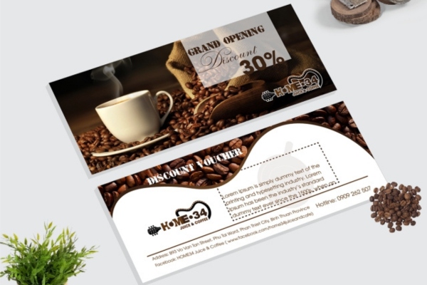 25+ Mẫu voucher cà phê đẹp chuyên nghiệp