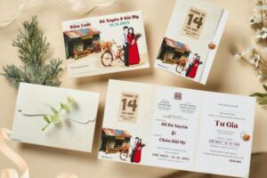 39+ Mẫu thiệp cưới cổ điển vintage lãng mạn đẹp mắt