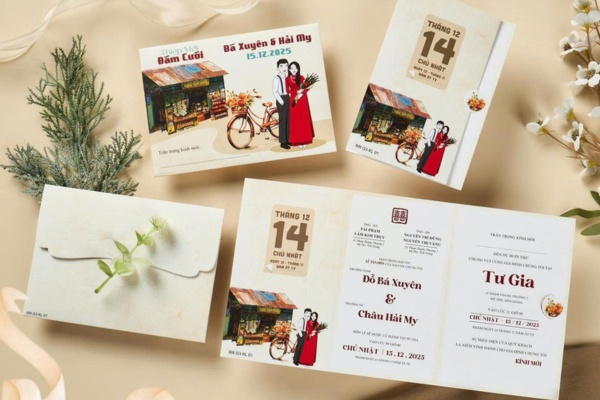 39+ Mẫu thiệp cưới cổ điển vintage lãng mạn đẹp mắt