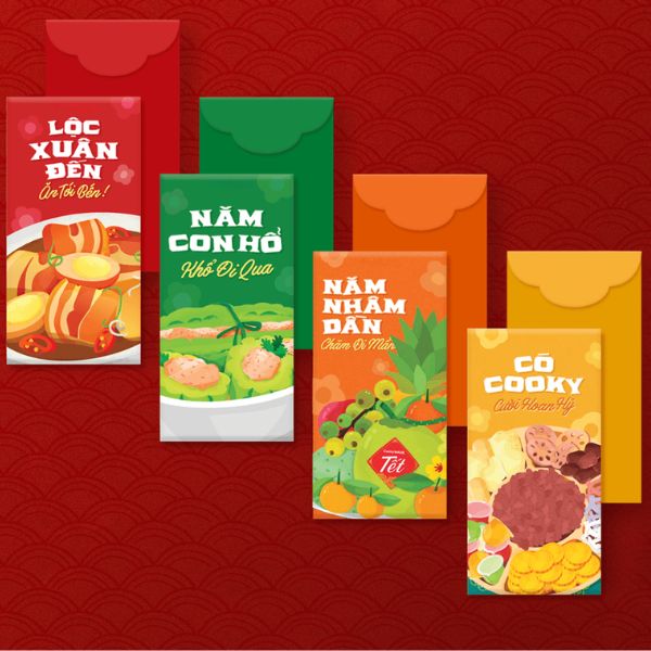 Bao lì xì ngũ quả giá rẻ, mẫu đẹp tại Hoa Long