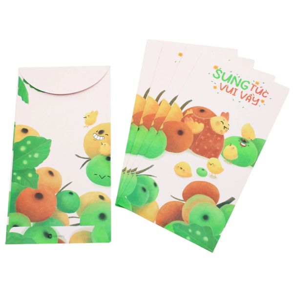 Bao lì xì ngũ quả giá rẻ, mẫu đẹp tại Hoa Long