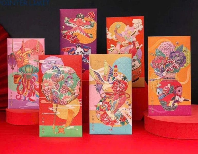 Bộ lì xì Tết chủ đề Hoa Sen hiện đại