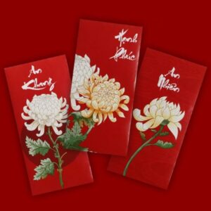 In Hoa Long nhận in Bộ Lì Xì Tết Cúc Sum Vầy cao cấp