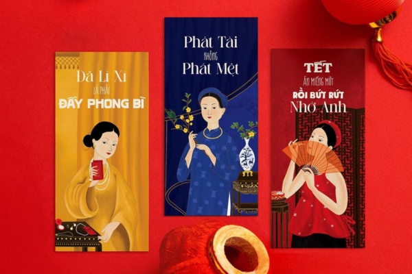 Câu chúc trên bao lì xì Tết thiết kế độc đáo