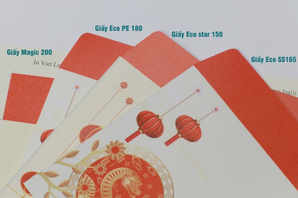 In Hoa Long cung cấp Chất liệu giấy in thiệp chúc Tết theo yêu cầu