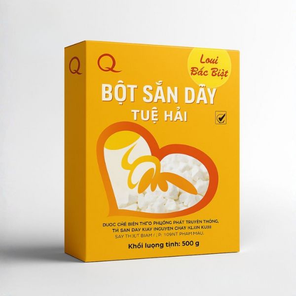 In hộp giấy đựng bột sắn dây giá rẻ, chất lượng cao