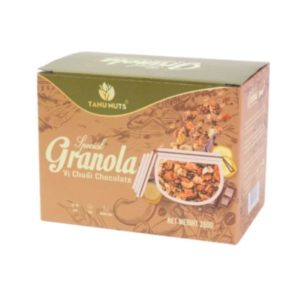 In hộp giấy granola giá rẻ, thiết kế theo yêu cầu
