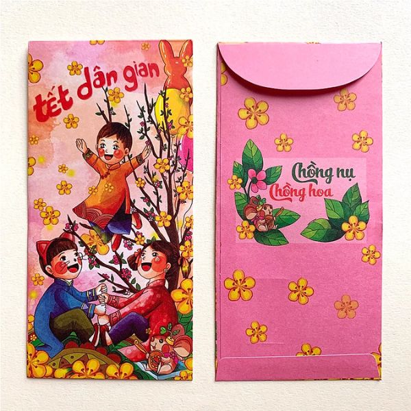 In bao lì xì Tết dân gian giá rẻ, thiết kế theo yêu cầu tại Hà Nội