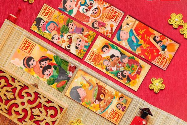 Mẫu lì xì mâm cơm tất niên giá rẻ, chất lượng cao