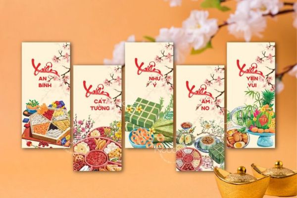 In bộ lì xì xuân giá rẻ, mẫu đẹp tại Hà Nội