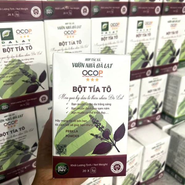 In hộp giấy đựng bột tía tô giá rẻ, chất lượng cao