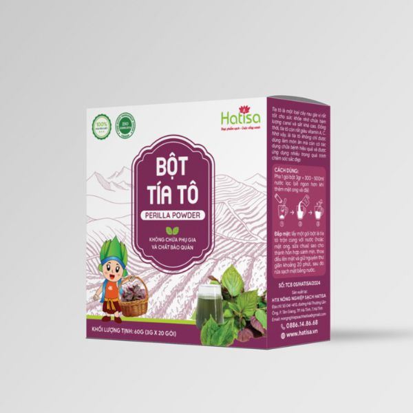 In hộp giấy đựng bột tía tô giá rẻ, chất lượng cao