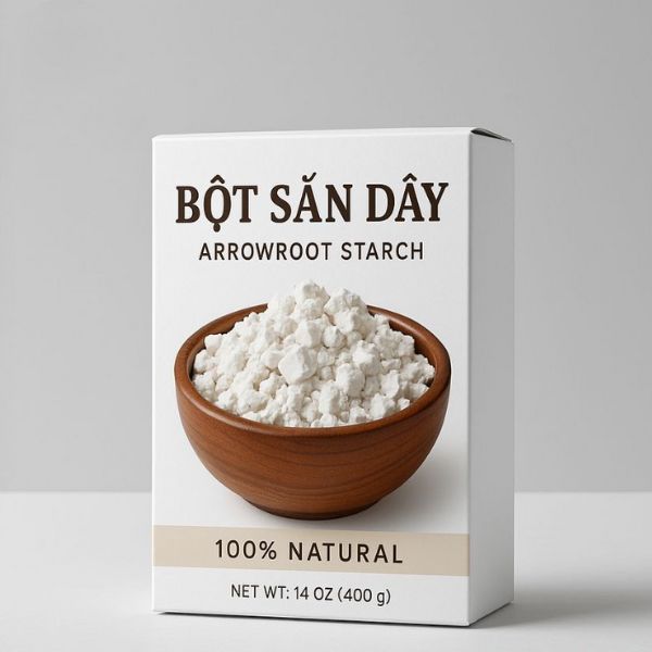 In hộp giấy đựng bột sắn dây giá rẻ, chất lượng cao