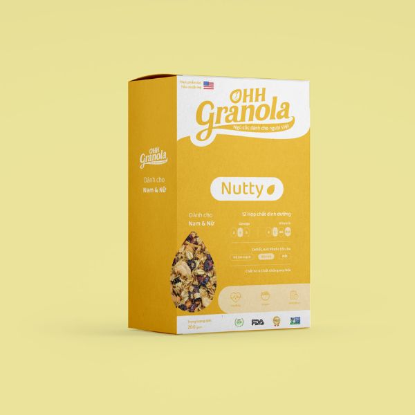 In hộp giấy granola giá rẻ, thiết kế theo yêu cầu