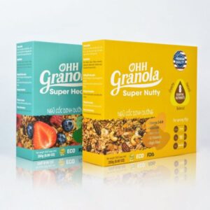 In hộp giấy granola giá rẻ, thiết kế theo yêu cầu