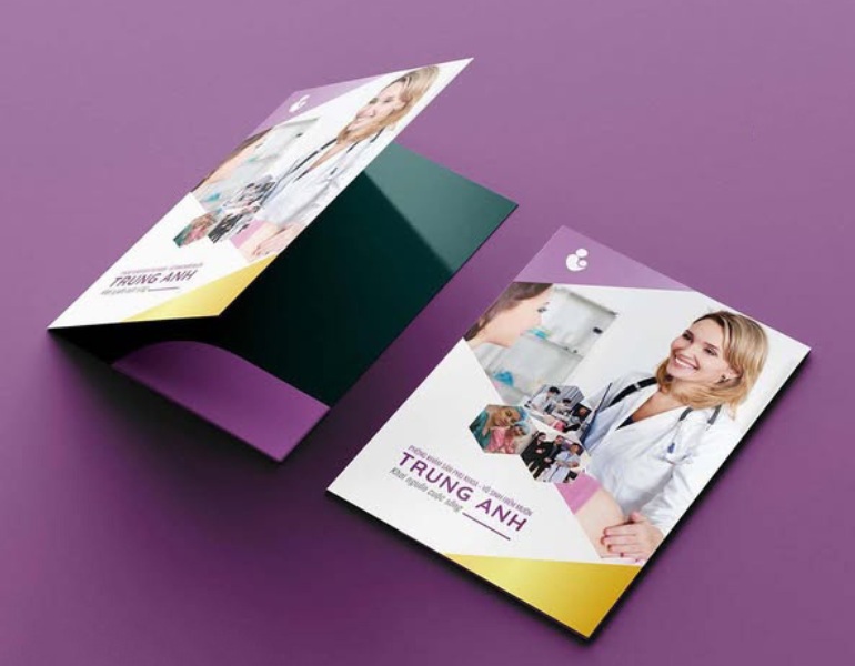 In kẹp file phòng khám bệnh viện sắc nét