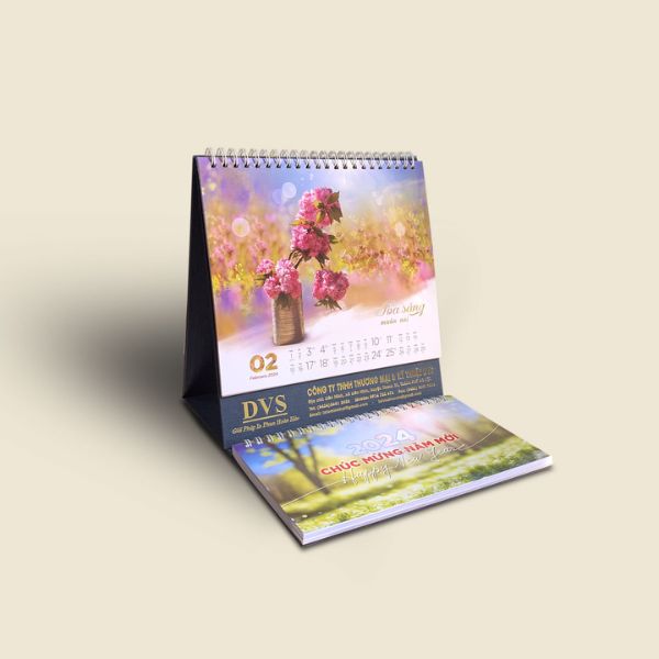 In lịch để bàn theo yêu cầu giá rẻ, mẫu đẹp