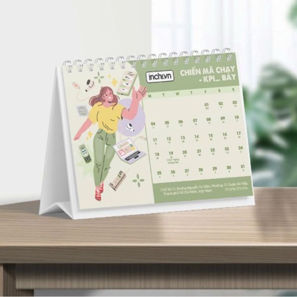In lịch để bàn theo yêu cầu giá rẻ, mẫu đẹp