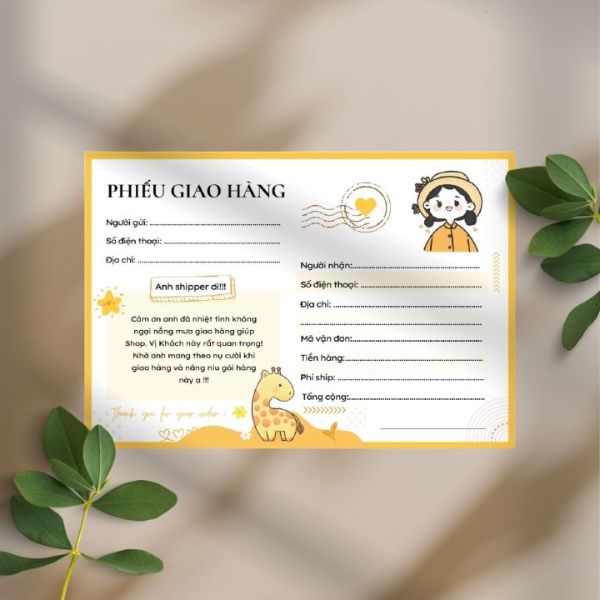 In phiếu giao hàng In phiếu giao hàng giá rẻ, mẫu đẹp tại Hà Nội