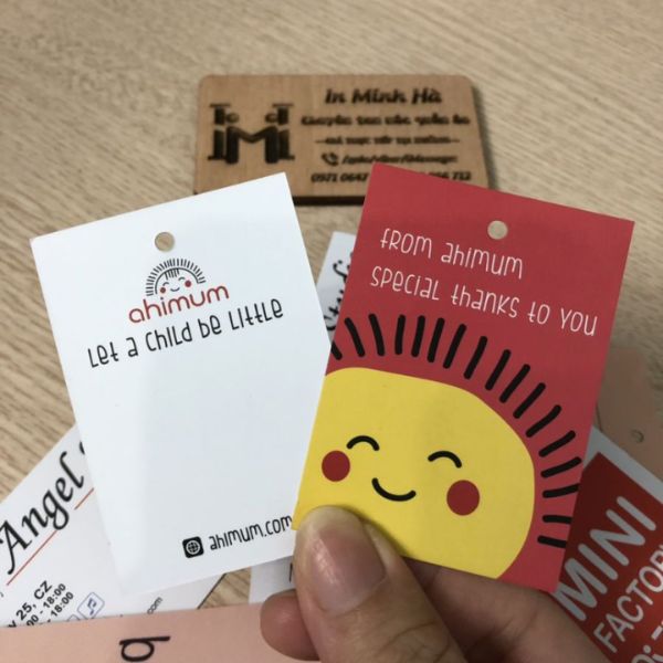 In tag quần áo shop trẻ em giá rẻ, thiết kế theo yêu cầu