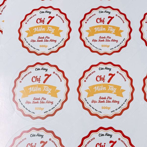 In tem decal bánh pía giá rẻ, thiết kế theo yêu cầu
