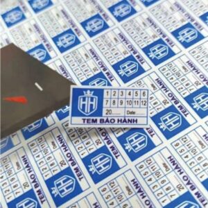 In tem bảo hành phụ kiện giá rẻ, thiết kế theo yêu cầu