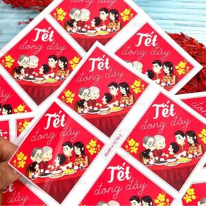 In tem dán giỏ quà Tết giá rẻ, mẫu đẹp tại Hà Nội