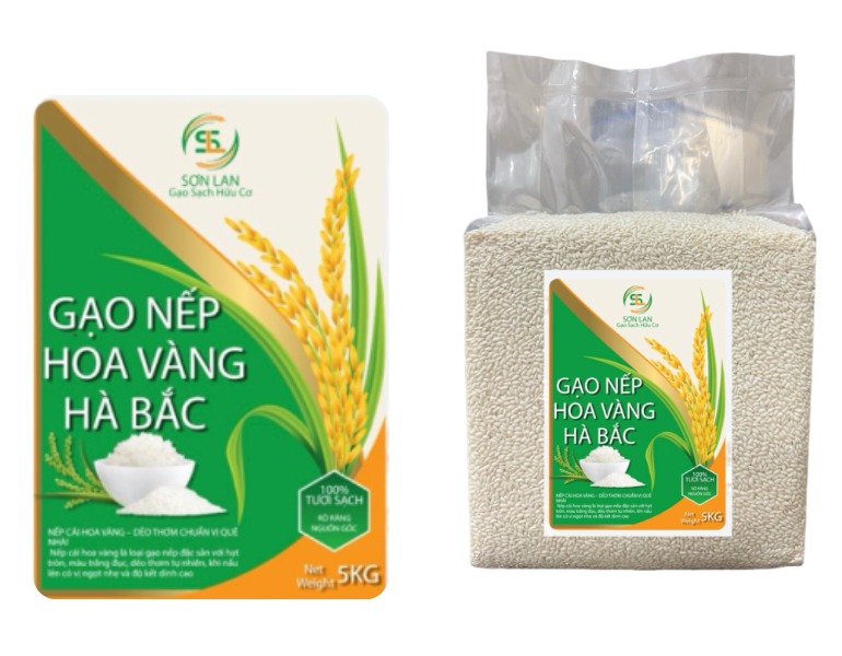 In tem nhãn gạo nếp chất liệu decal nhựa