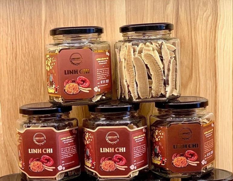 In tem nhãn nấm linh chi bảo vệ thương hiệu