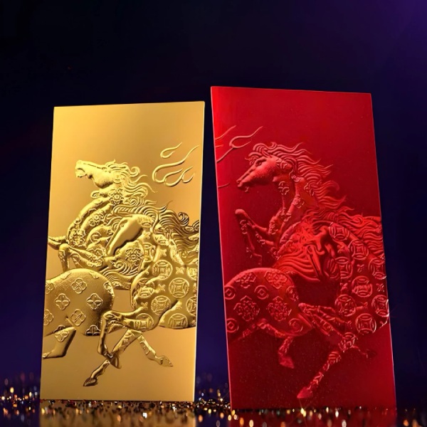 In Hoa Long thực hiện kỹ thuật gia công bao lì xì dập nổi