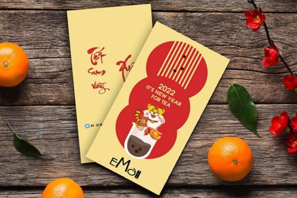 Mẫu bao lì xì con hổ in sắc nét