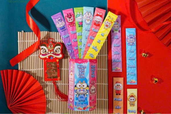 Mẫu bao lì xì gieo quẻ labubu hottrend