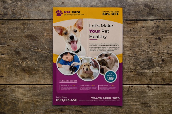 In Hoa Long nhận thiết kế và in ấn mẫu brochure pet shop cap cấp