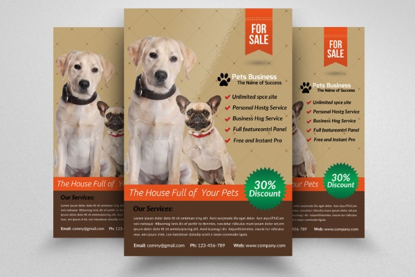 In Hoa Long nhận thiết kế và in ấn mẫu brochure pet shop lấy nhanh