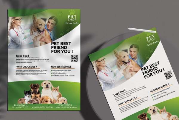 In Hoa Long nhận thiết kế và in ấn mẫu brochure pet shop theo yêu cầu