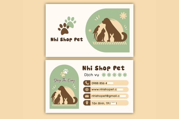 Mẫu card visit pet shop giá rẻ, chất lượng cao