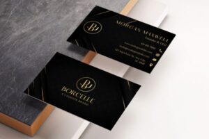 Mẫu card visit đen giá rẻ, thiết kế theo yêu cầu