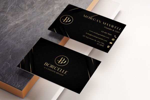 Mẫu card visit đen giá rẻ, thiết kế theo yêu cầu