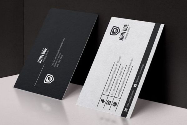 Mẫu card visit đen giá rẻ, thiết kế theo yêu cầu