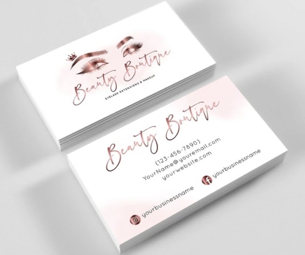 In Hoa Long nhận thiết kế và in mẫu card visit makeup chuyên nghiệp